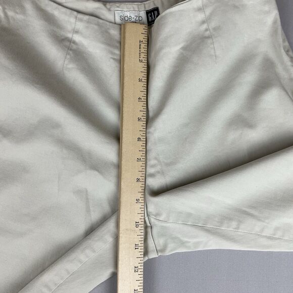 Gap Side Zip Stretch Capri Pants Women’s 8 Khakis Vintage Basic Preppy Essential - Picture 9 of 16